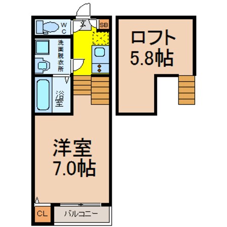 志賀本通駅 徒歩10分 2階の物件間取画像